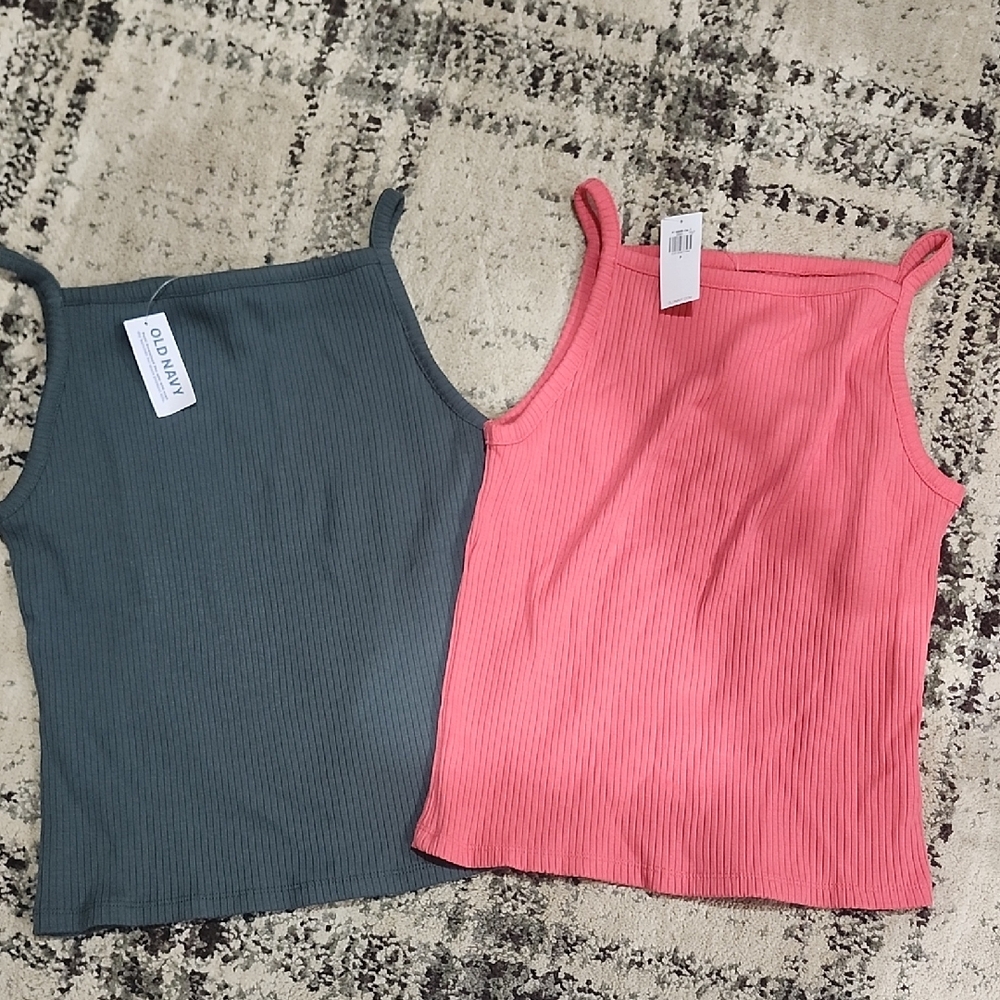 Old Navy Women's Camisoles - Coral and Charcoal